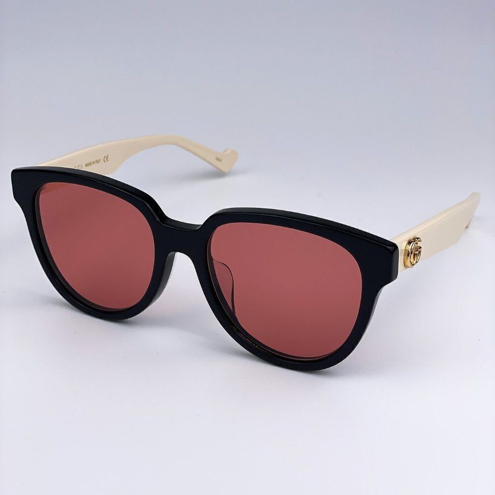 SALE! NEW Gucci GG0960SA 004 Black White Orange Wayfarer Women Sunglasses